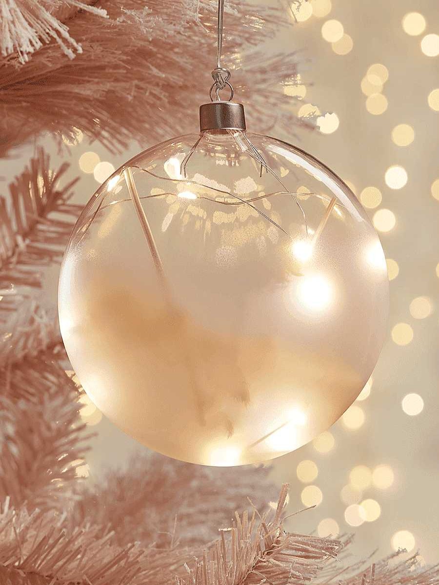 Christmas Cox & Cox  | Light Up Dried Flower Bauble